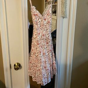 Pink Lily Strappy Floral Dress